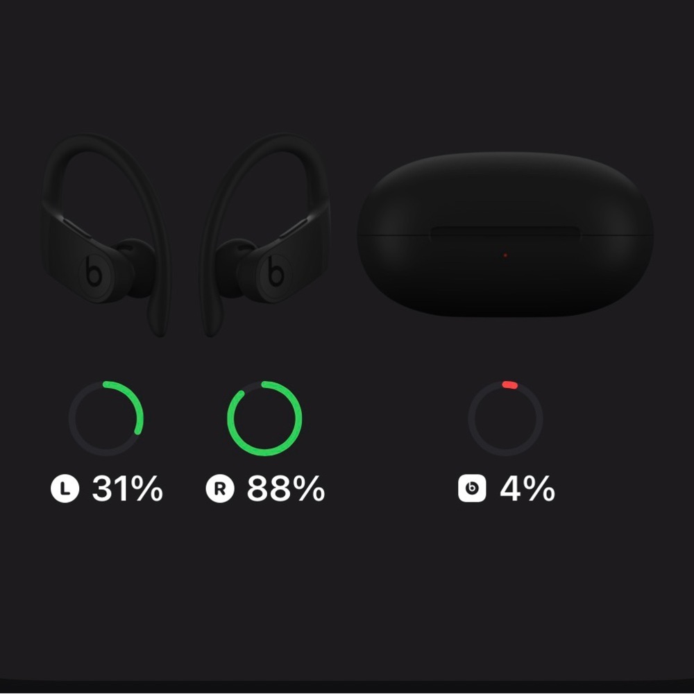 Beats by Dre Powerbeats Wireless Earbuds in Black with Charging Case - Picture 8 of 9